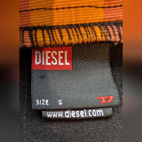 Vintage Y2K Diesel Women's Track Jacket Zip‑Up Black Orange Size S - Picture 14 of 16